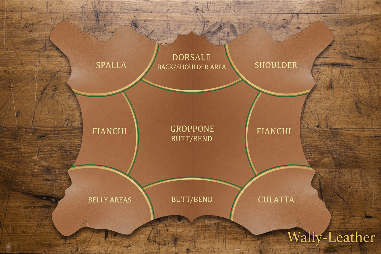 CUOIO: come si dividono le varie parti del bovino - Wally
