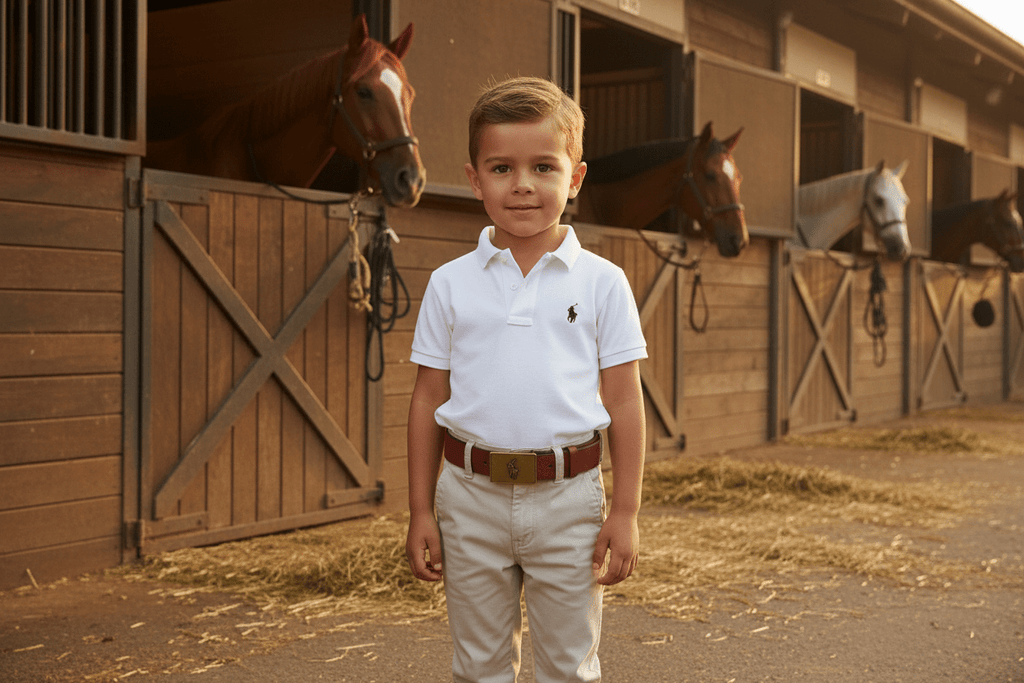Cintura Ralph Lauren kids placca Pony - Wally