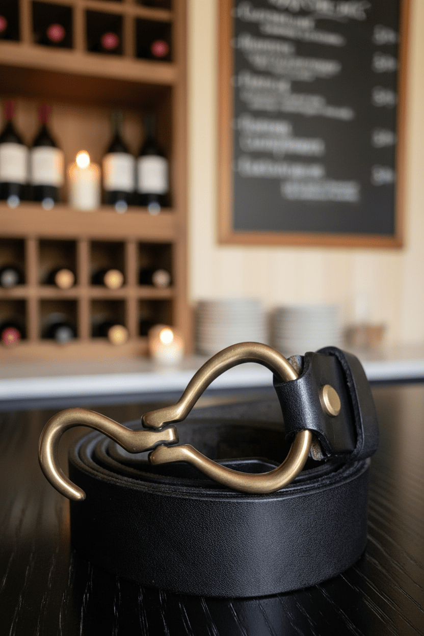 Wally Hook – Cintura Artigianale in Cuoio con Fibbia a Gancio - Wally