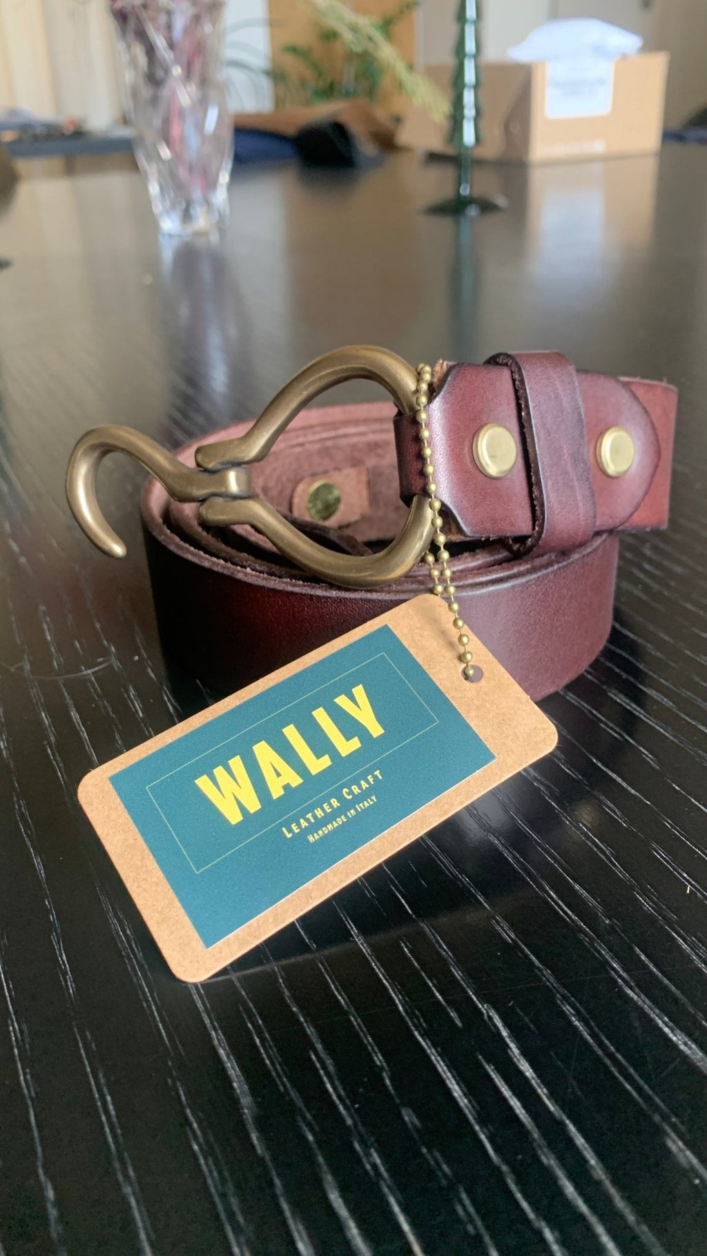 Wally Hook – Cintura Artigianale in Cuoio con Fibbia a Gancio - Wally